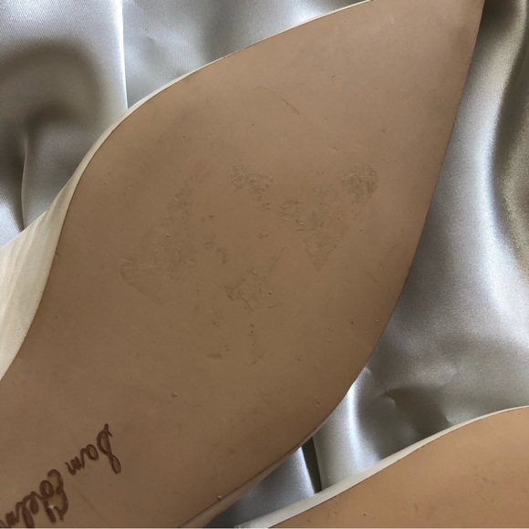 San Edelman White Pointed Toe Whitney Slingback - Picture 9 of 15